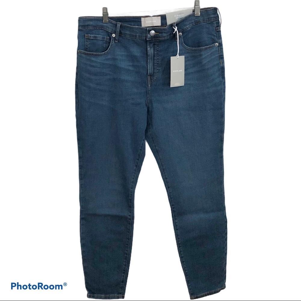 NWT Everlane Authentic Stretch Mid-Rise Jeans 33R - Picture 4 of 17